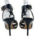 Charlotte Olympia  Allure Black Patent Leather Gold Studded Sandal size 37.5 Photo 2