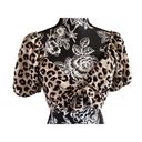 Iris  Tie Front Leopard Print Crop Top Coastal Beach Travel Vacation Everyday Photo 3