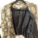 Rena Rowan VINTAGE WOMEN'S  BLACK & CREAM & GRAY FLOWER BLAZER JACKET Size 10 Photo 5