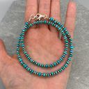 16” Native Made Navajo Pearls & Arizona Turquoise Heishi Choker Necklace Blue Photo 2