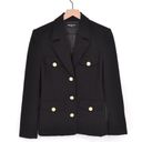 Generation Love  Gil Compact Stretch Ponte Blazer Gold Buttons Black Women's S Photo 0