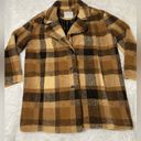 American Eagle  Outfitters Plaid Teddy Full Coat Oversize Brown Tan Lined Size L Photo 11