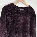 Orvis  Plum Chenille Sweater Size Medium Soft Cozy pull over knit Photo 2