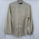 Polo 2023  Ralph Lauren Women's Cinch Elastic Cuff Button Front Blouse Med Photo 0