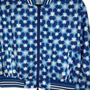 Free People Movement  Top Seed Printed Tennis Jacket Blue Combo Medium Photo 3