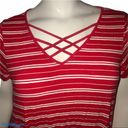 Westport  lace up collar striped tee Photo 2