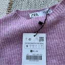 ZARA  Pink Lilac Side Pleat Crewneck Knit Sweater Women’s Size Small Photo 9