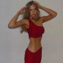 Tiger Mist Berry Red Shimmer Sparkle Pearlie Top Skirt Set Photo 1