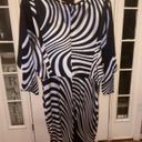 Cache Women's  silk Dress Size 4 Black & White Photo 6