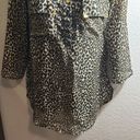 Wishful park #353  sheer animal printed adjustable sleeve top size small Photo 2