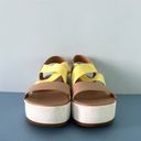 Sorel Cameron Colorblock Yellow Multicolor Leather Platform Flatform Sandals Photo 4