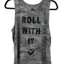 Grayson Threads  Women’s Camo "Roll With It" Sushi Graphic Tank Top Size L Photo 4