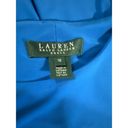 Ralph Lauren Lauren  Blue Tank Dress Pleated Flowy Size 10 Banded Waist Photo 5