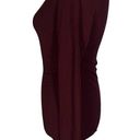 BB Dakota  Steve Madden Burgundy Ruched Ribbed Bodycon Dress Women's Size Medium Photo 5