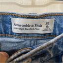 Abercrombie & Fitch  ultra High Rise kick flares distressed jeans size 6 short Photo 2