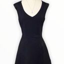 Cynthia Rowley  Black V Neck Fit & Flare Dress Large Photo 8