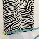 ZARA  Black & White Zebra Print Straight Wide Leg Denim Jeans EUC Sz 8 Cotton Photo 13