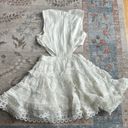 Rococo  Sand Tessa Lace Tiered Mini Dress in White NWT Size medium Retail $490 Photo 6