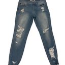 KanCan USA KanCan Estilo Distressed Jeans with Rips  Medium Wash  Size 27 Inseam 26” Photo 0