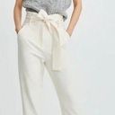 Veronica Beard  Setti Cream Ecru Paperbag Tie Waist Trouser Pants Size 10 Photo 0