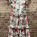 Scarlett LA DOUBLEJ Floral Flutter Sleeve  Tiered Ruffle Maxi Dress Medium Photo 0