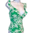 Profile  modern white and green tropical floral design one piece! New Photo 1