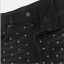 The Kooples  Studded Denim  Distressed Fray Cheeky Mini Shorts Black Photo 11