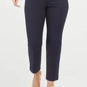 Spanx  Small Tall Polished Ankle Slim Straight Pants Navy Blue Women's Cropped Photo 0