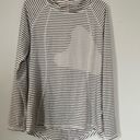 MTA Sport  women’s small long sleeve white striped athletic top Photo 4