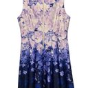 Gabby Skye  Women Size 12 Floral Scuba Fit and Flare Style Cutout Dress Photo 3