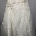 Oleg Cassini  Strapless Tulle Embellished Tea Length Ivory Wedding Gown size 6 8 Photo 9
