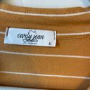 Carly Jean Los Angeles Orange Stripped T-shirt Photo 3