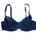 Panache  Envy Balconnet Bra Blue Size 34D Balconette Unlined Underwire Photo 0