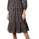 Rails  Dress Womens XL Black Sal Romantic Floral Midi Blouson Ruffled Flowy Photo 0