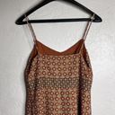 Loft Ann Taylor  Dress Orange Floral Spaghetti Strap Summer Lined Size 4P Petite Photo 4