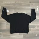 Champion Pullover Womans Large Black Powerblend Relaxed Crewneck Fleece Sweater Photo 5