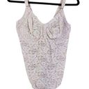 One Piece Bali Shapewear Bodysuit Faja Womens Size 38DD Pale Pink Lace  Sexy Photo 0