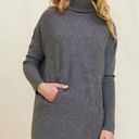 Garnet Hill  Oversized Turtleneck Sweater Grey Photo 0