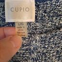 cupio  Blue and White Marled Knit Sweater Size Large‎ Photo 3