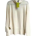 DKNY  Kimono Sleeve Ribbed Hem 100% Wool Turtleneck Sweater Cream Women's P/S Photo 0