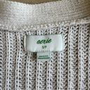 Aerie Chunky Knit Button Front Boyfriend Cardigan Oatmeal Women's Small Photo 3