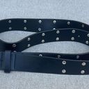 Guess  Jeans black faux leather belt with silver studs Size small (42 inches) Photo 3