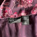 New York & Co. Purple Floral Midi Skirt Photo 1