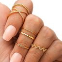 Dainty Ring Set Gold Photo 0