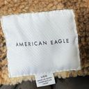 American Eagle  Outfitters Plaid Teddy Full Coat Oversize Brown Tan Lined Size L Photo 13