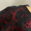 Chelsea & Violet Black Lace Over Red Short Sleeve High Low Dress Size Small Photo 6