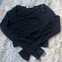 Blue Blush Black Crop Top Photo 0