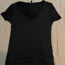 EXPRESS Supersoft Fitted V-Neck Double Layer Tee Photo 1