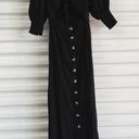 Free People  String Of Hearts Dress Women Size XS Black Linen Blend Casual Maxi Photo 3