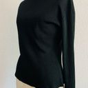 Mixit Vtg Mix It Silk Turtleneck Women's Large Black Long Sleeve Pullover Ribbed Photo 4